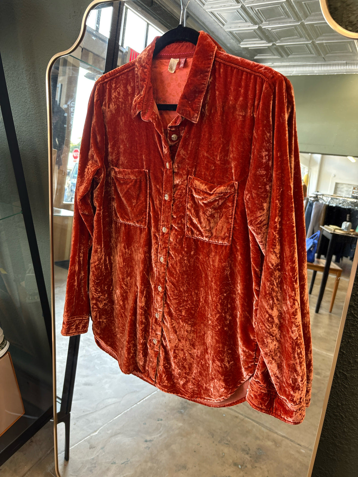 Pilcro Size S Burnt Dark Orange Top
