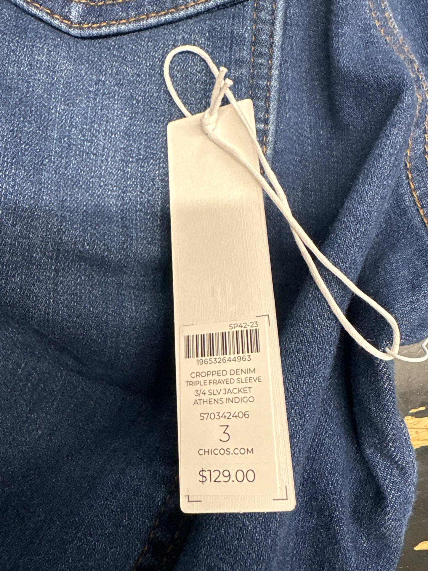 CHICO'S Size XL Denim Jacket