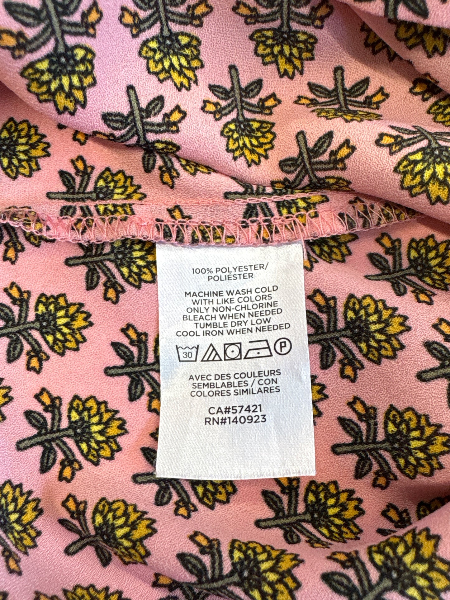 LOFT Size XS Pink/multi Flowers Top