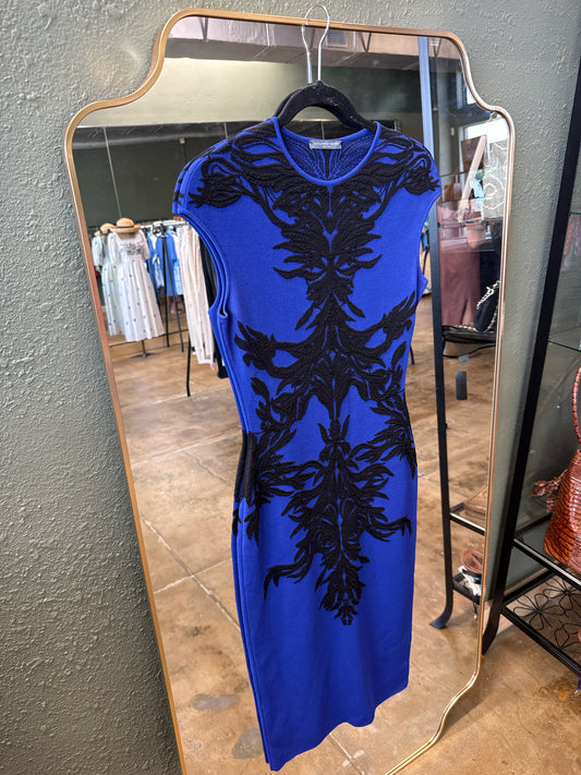 Alexander McQueen Size M Blue/Black Dress