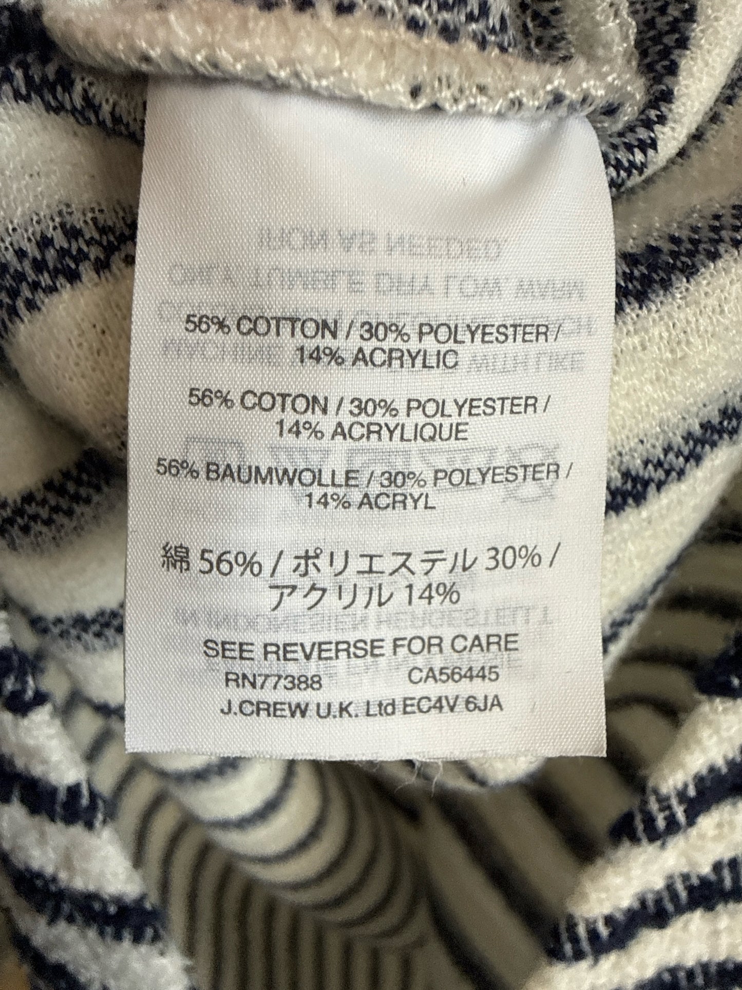 MADEWELL Size S White/Blue Top