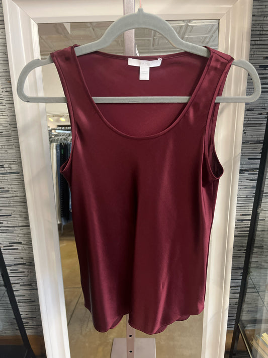 BOSS Size S burgandy Sleeveless Top