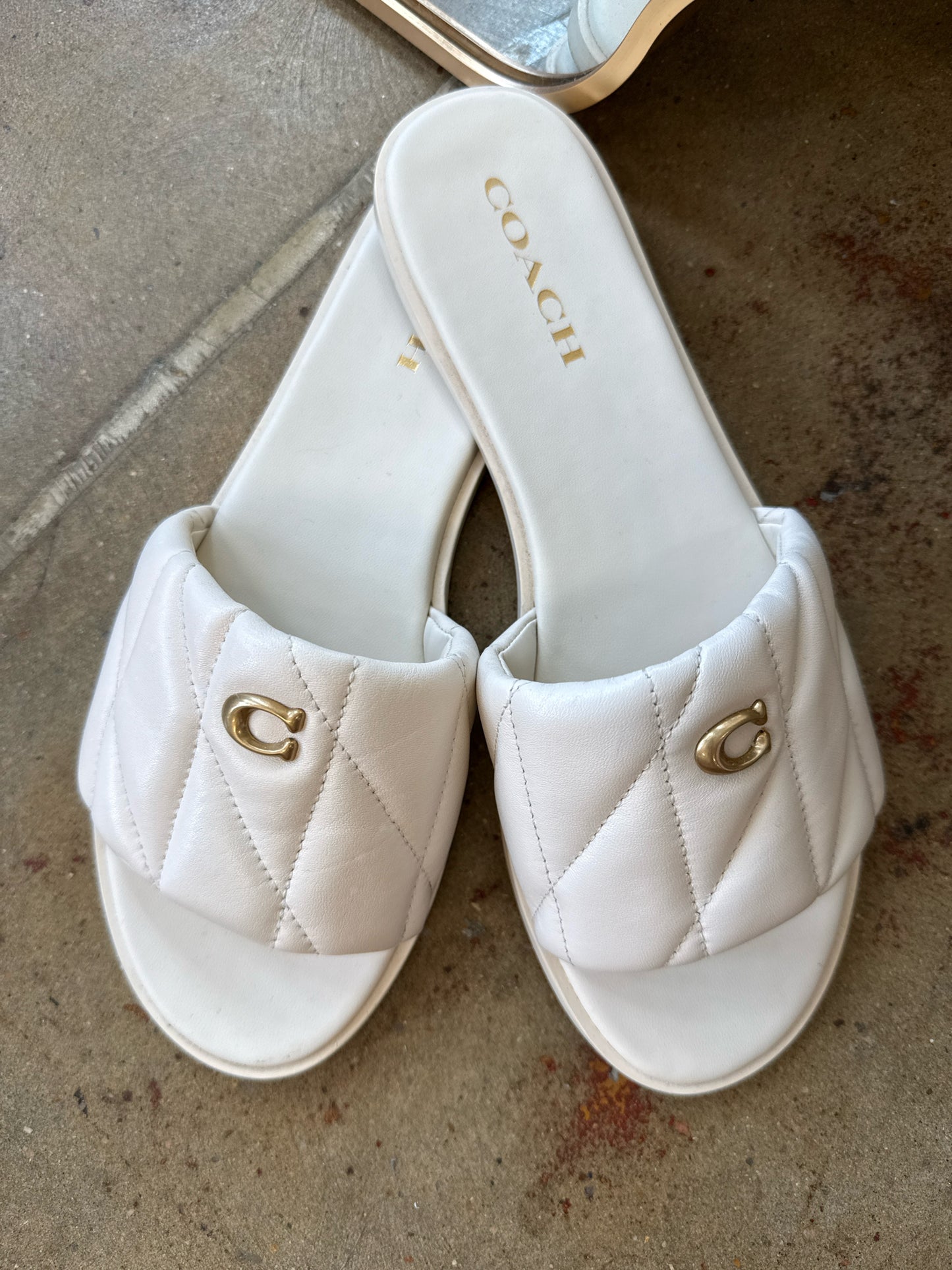 COACH Shoe Size 9.5 White Sandals