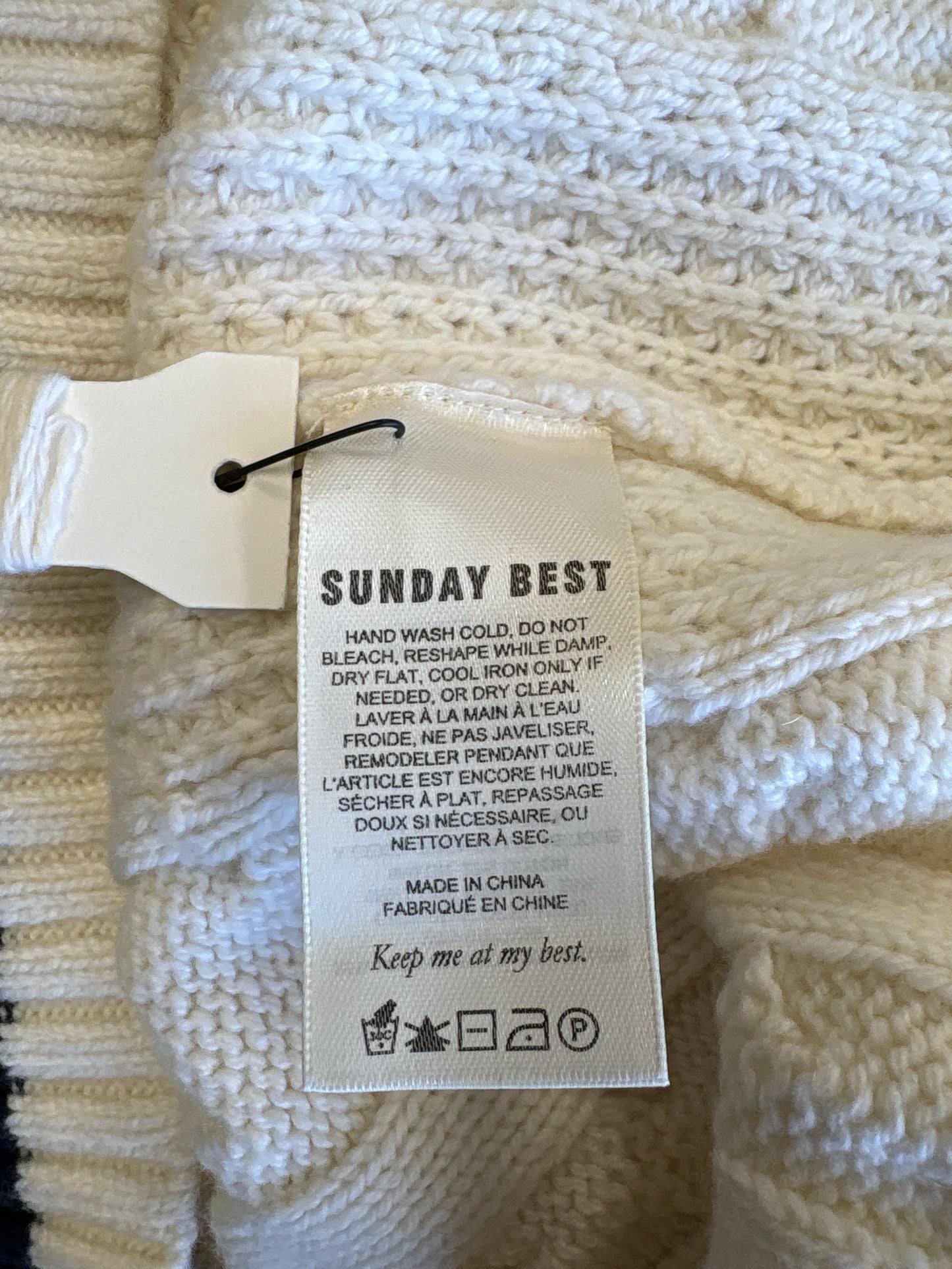 Sunday Best Size XS Off White & Blue Vest