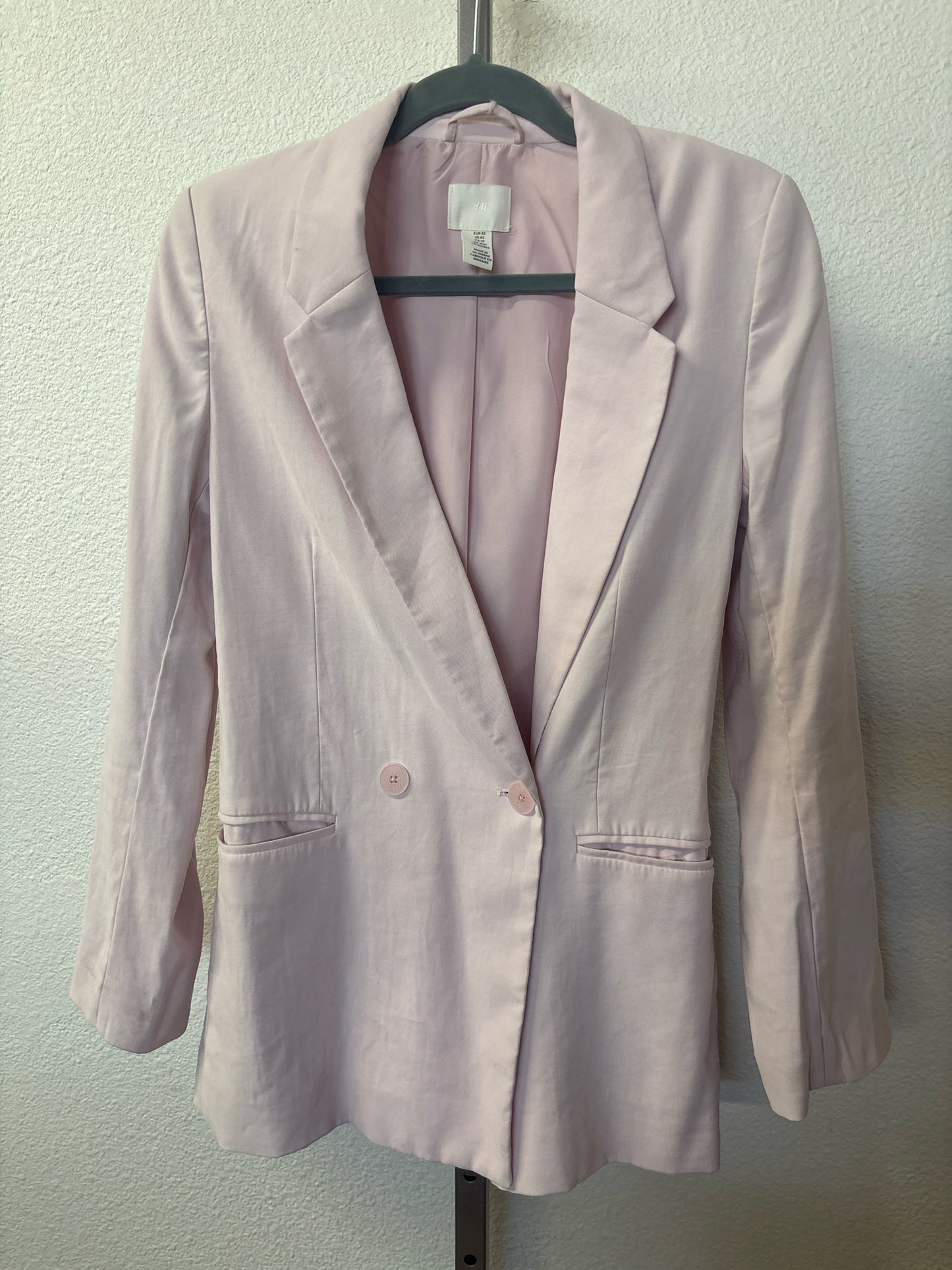 H&M Size XS blush Blazer