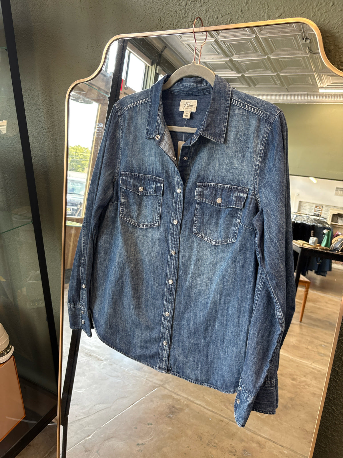 j crew Size 12 Denim Top