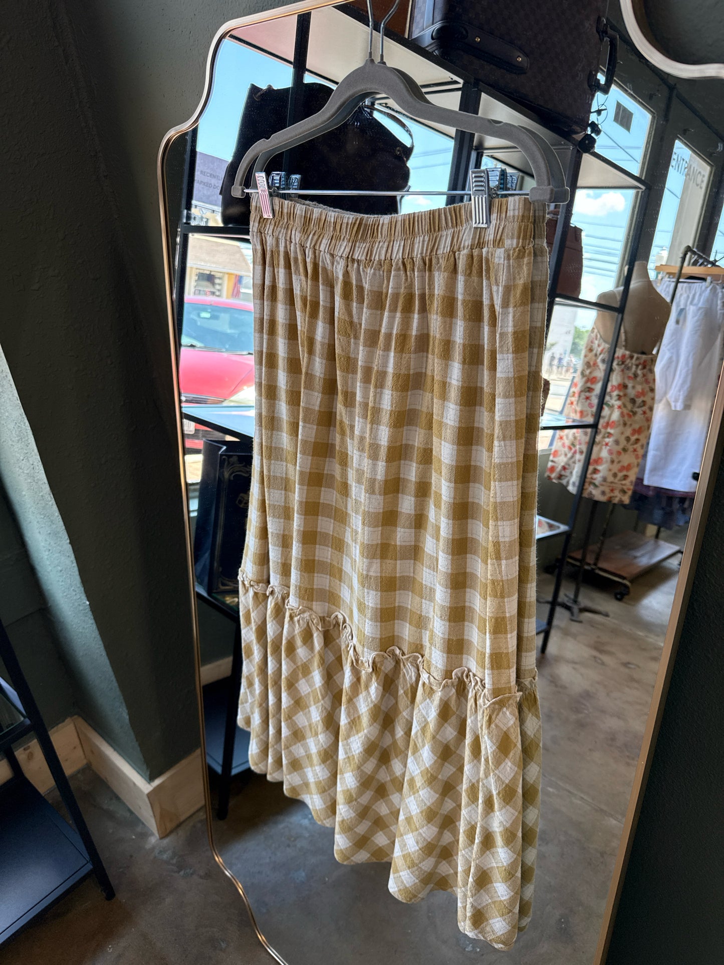 Hayden Los Angeles Size L White/Yellow Skirt