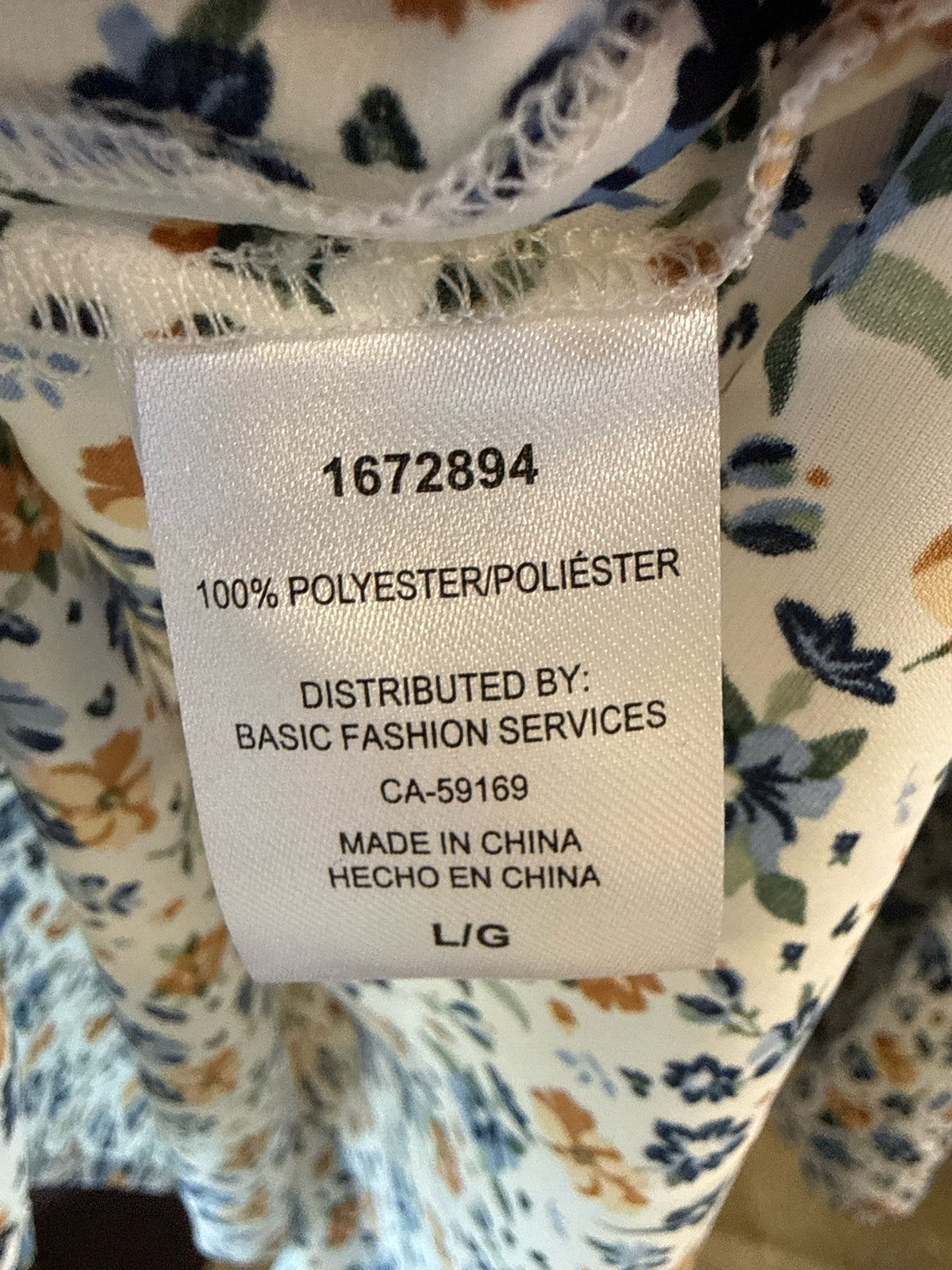 Mario Serrani Size L Cream/Blue Top