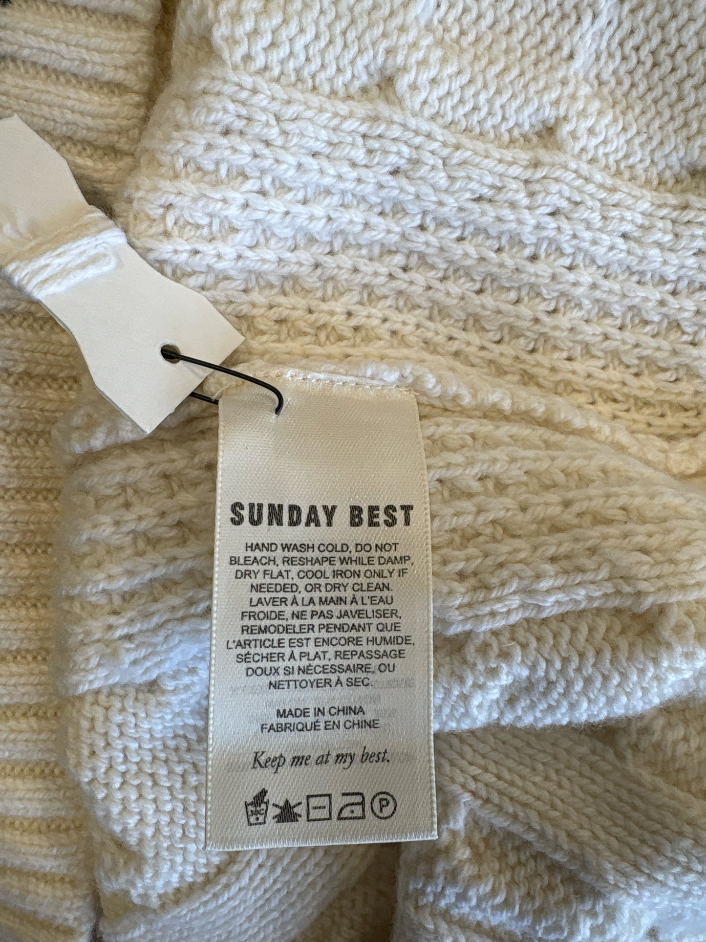 Sunday Best Size XS Off White & Blue Vest