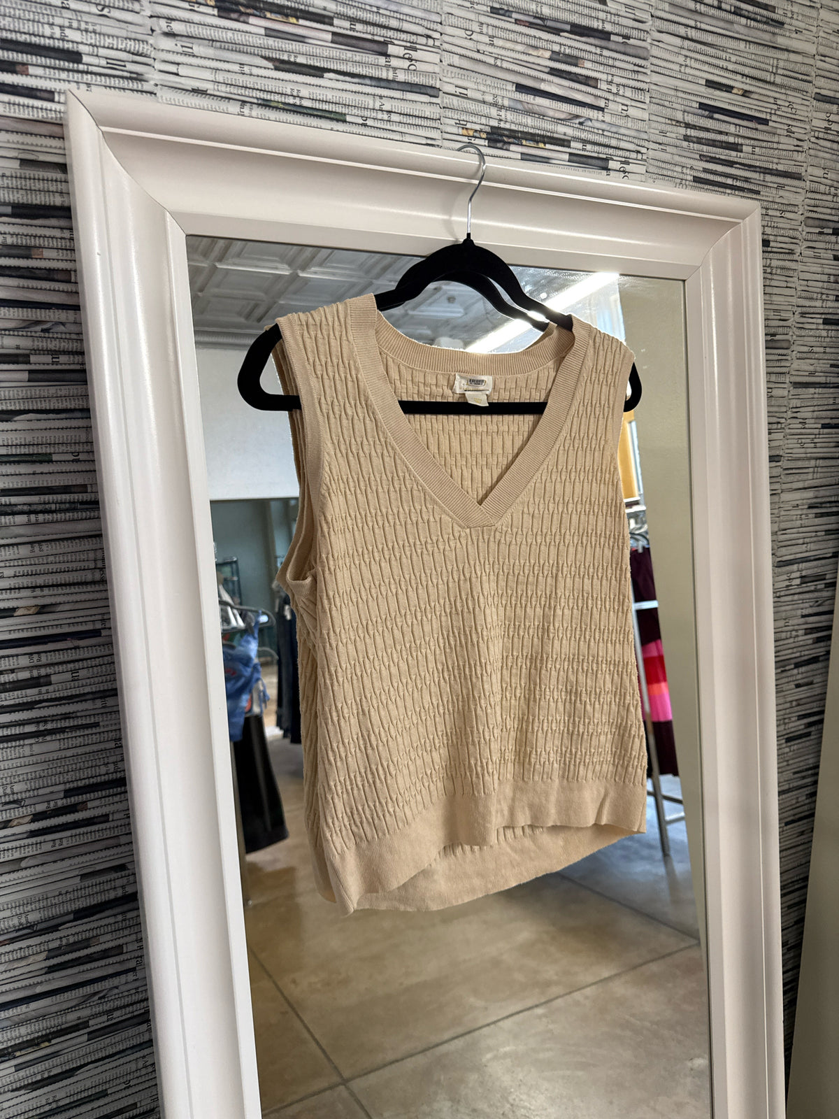 Maeve Size L Tan Vest