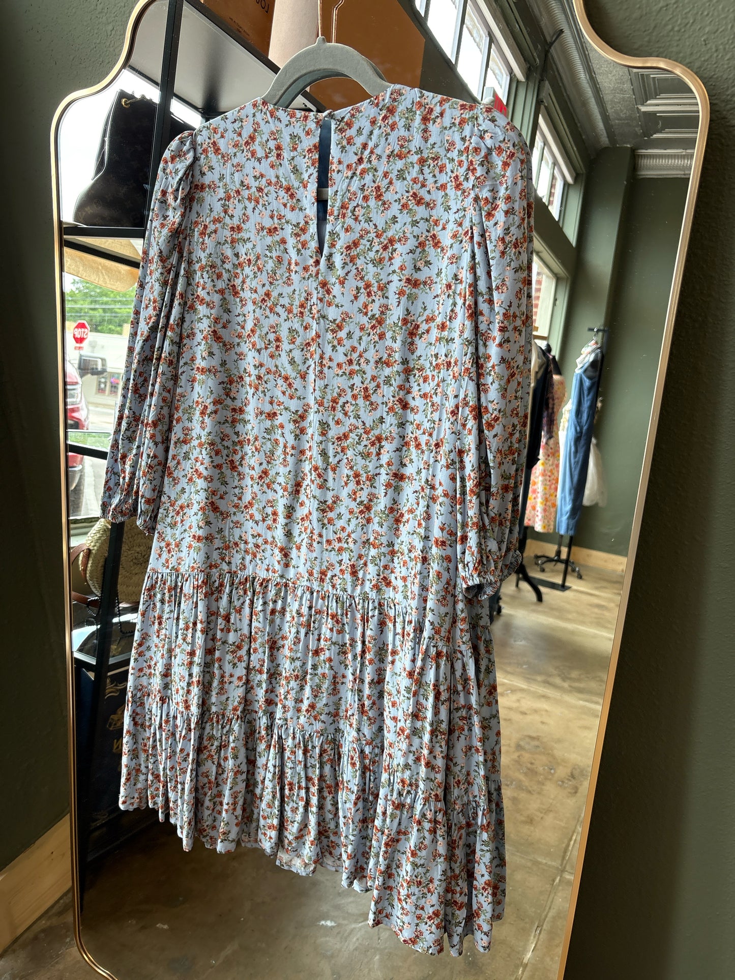 VICI Size S blue + multi Floral Dress