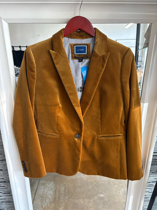 j crew Size 8 Gold velvet Blazer