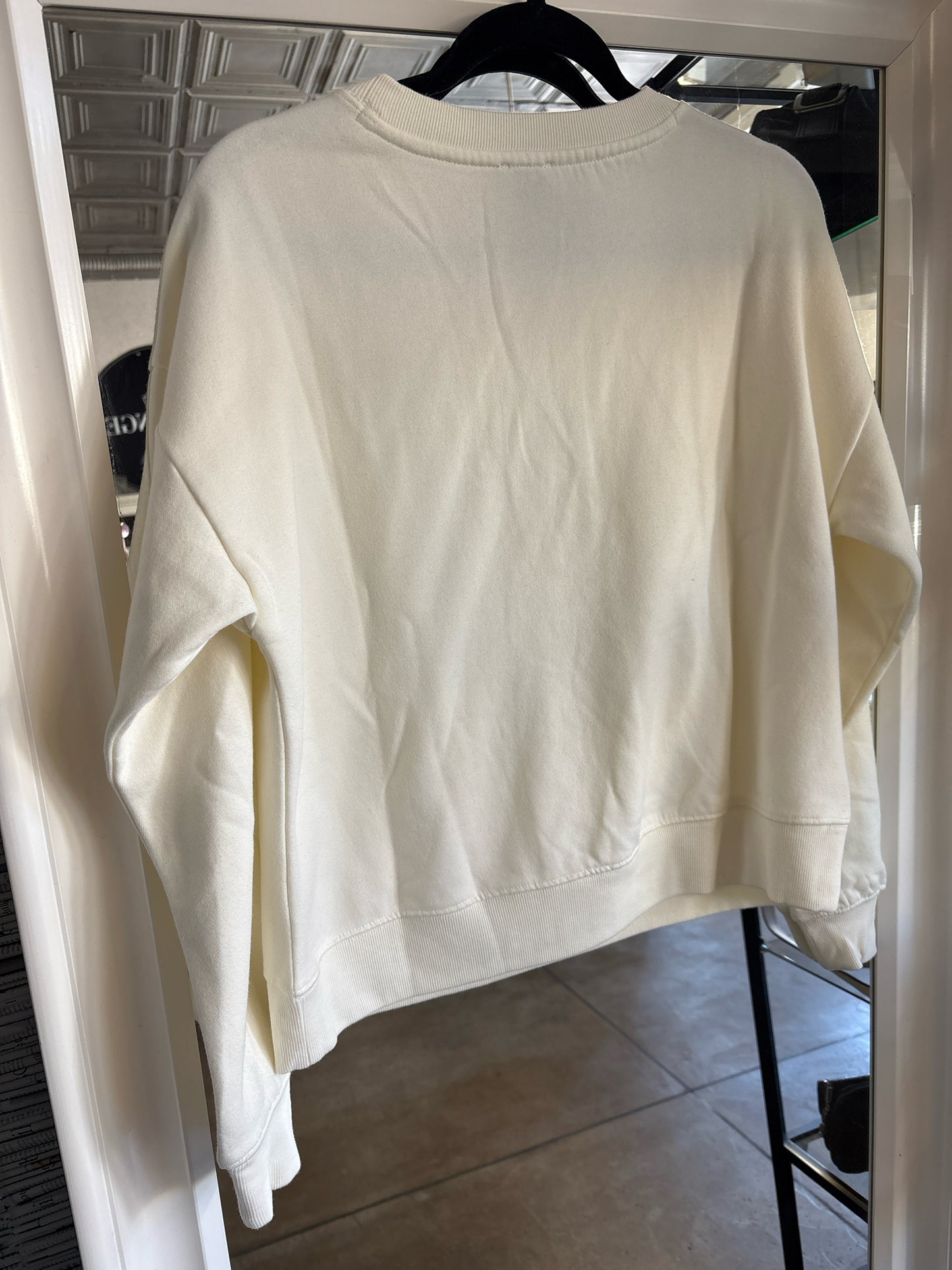 Maeve Size XS Cream/Black Sweatshirt/Hoodie