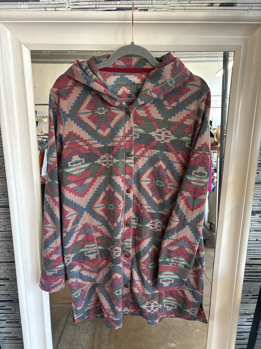 CuddlDuds Size M multi Southwestern Jacket