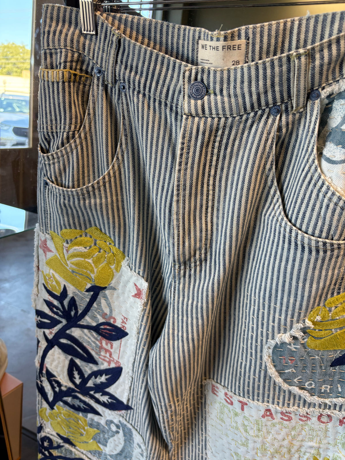 We The Free Size 28 multi Stripe Jeans