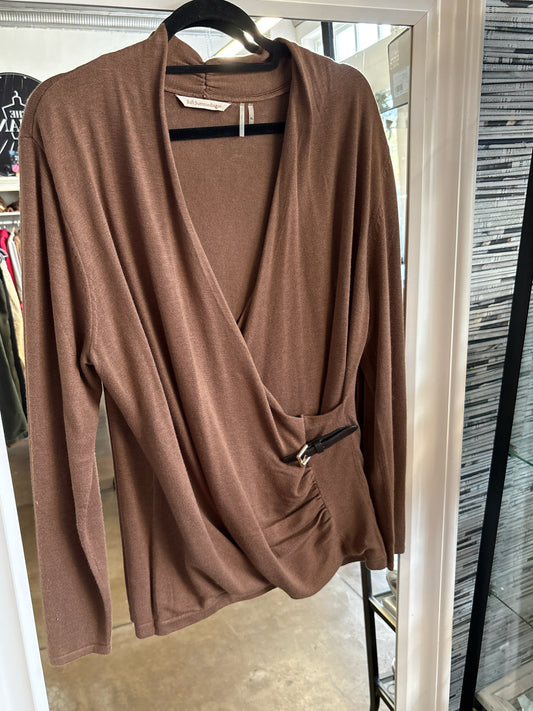 Soft Surroundings Size XL Brown Long sleeve Top