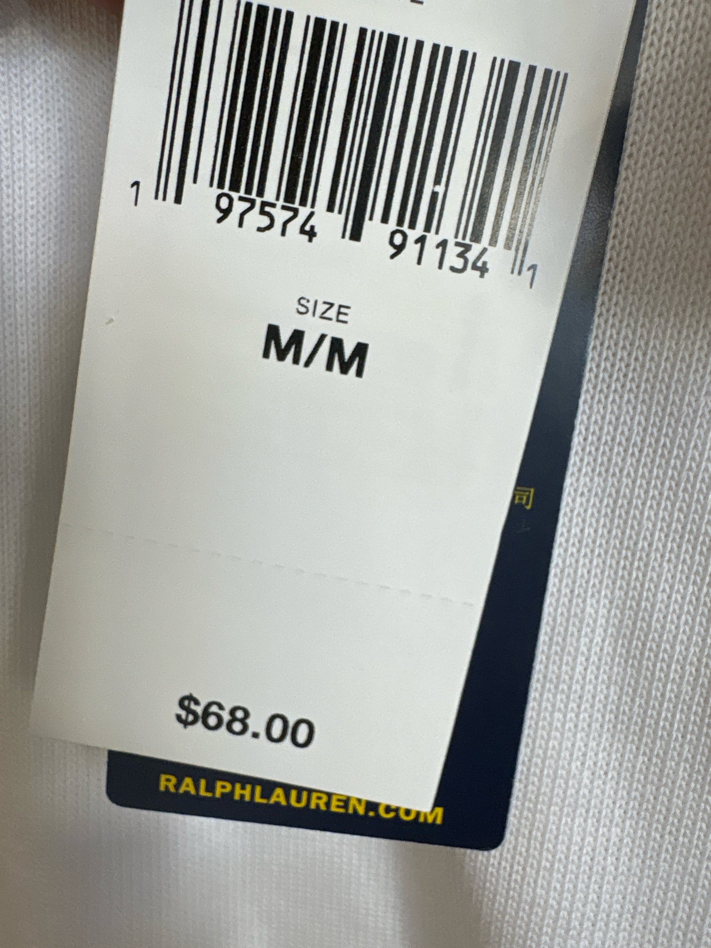 polo Size M White Tee