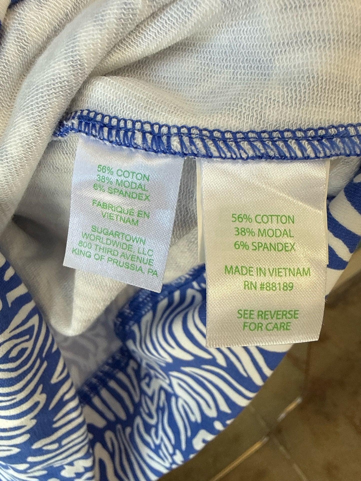 Lilly Pulitzer Size M Blue Print Two PC Set