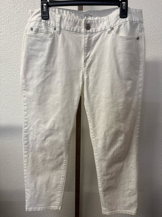 LOFT Size 14 White Jeans