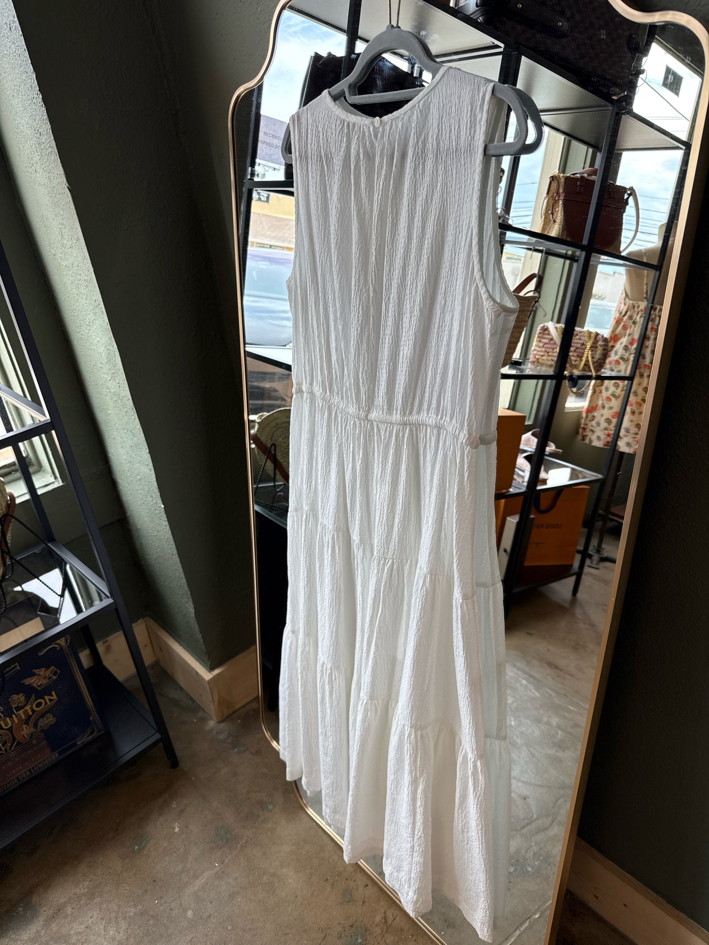 CALVIN KLEIN Size 12 White Dress