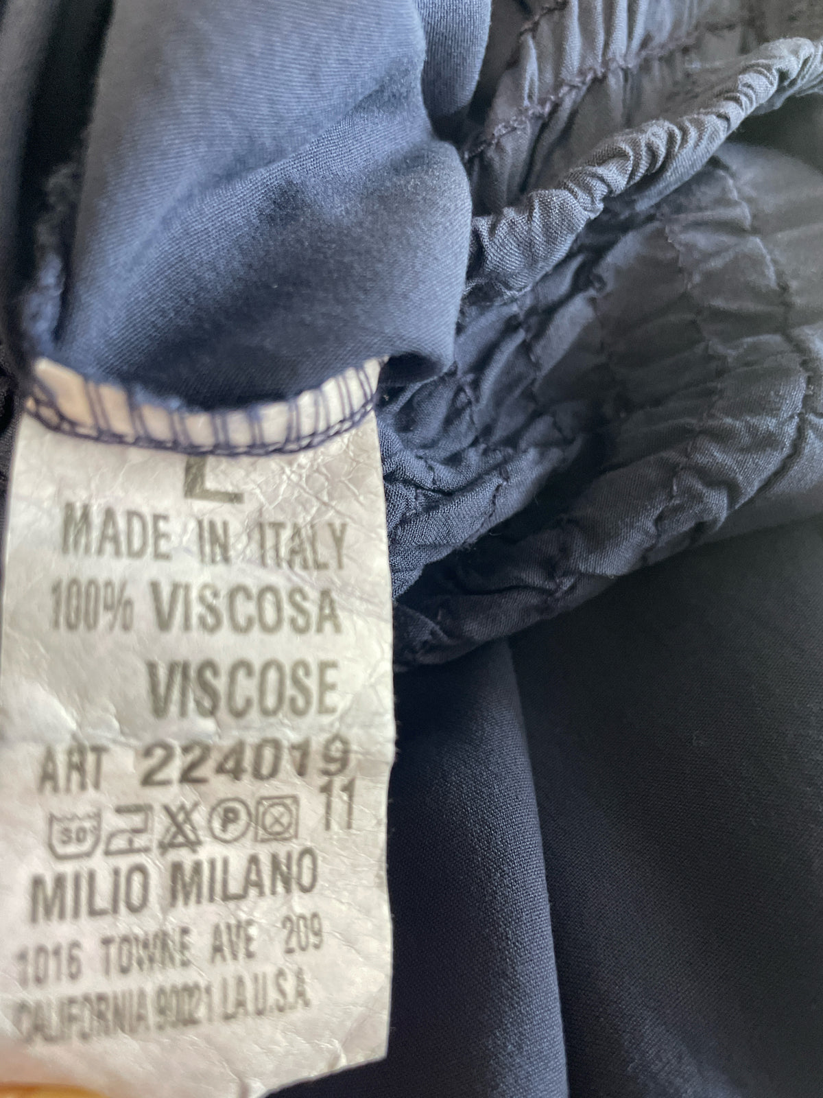 Milio-Milano Size L Navy Two Piece Set