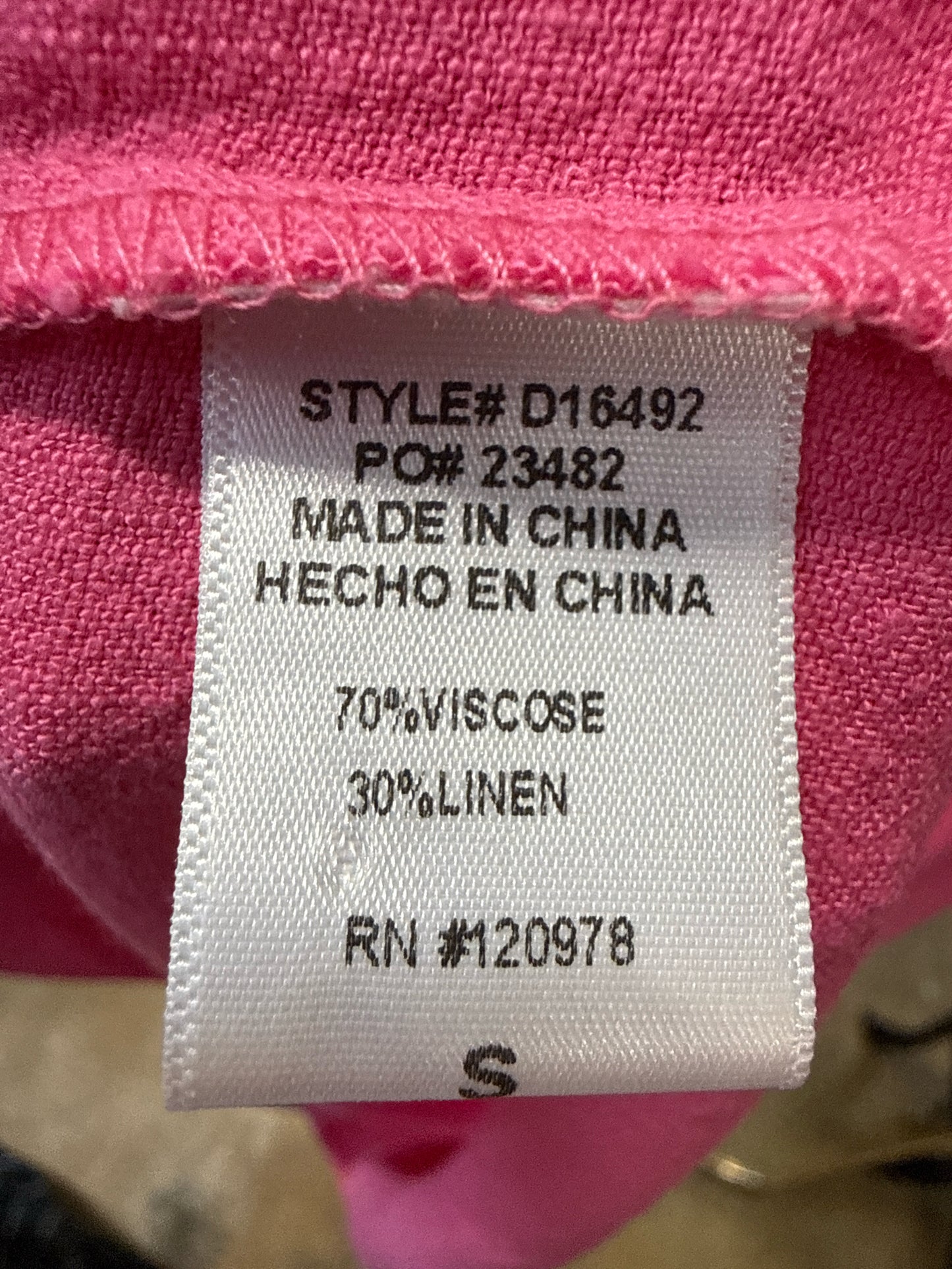 entro Size S Pink Dress