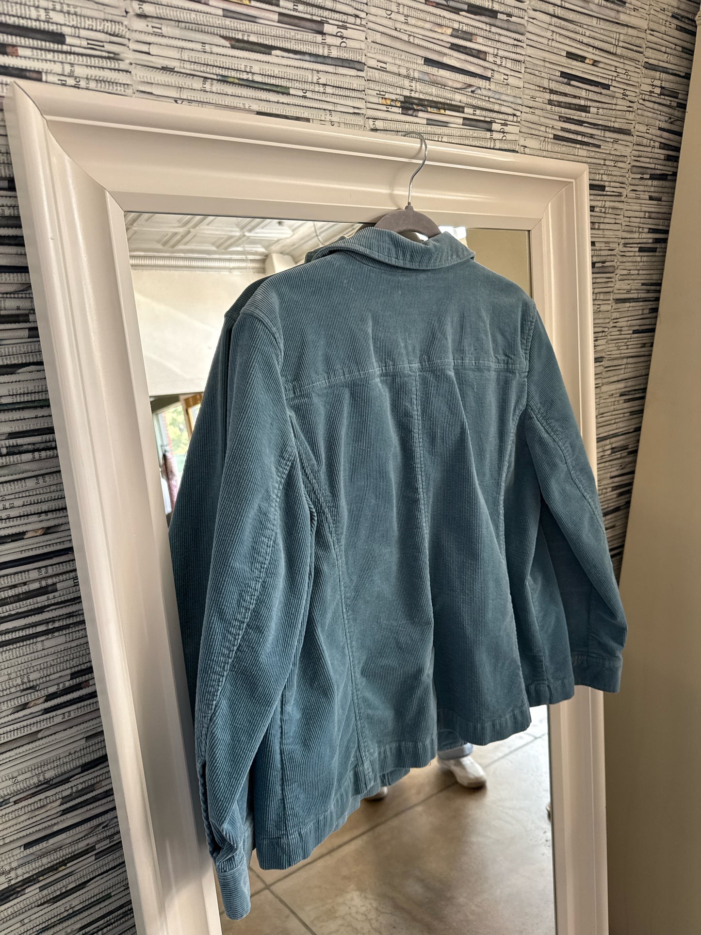 TALBOTS Size XLP Teal Shacket