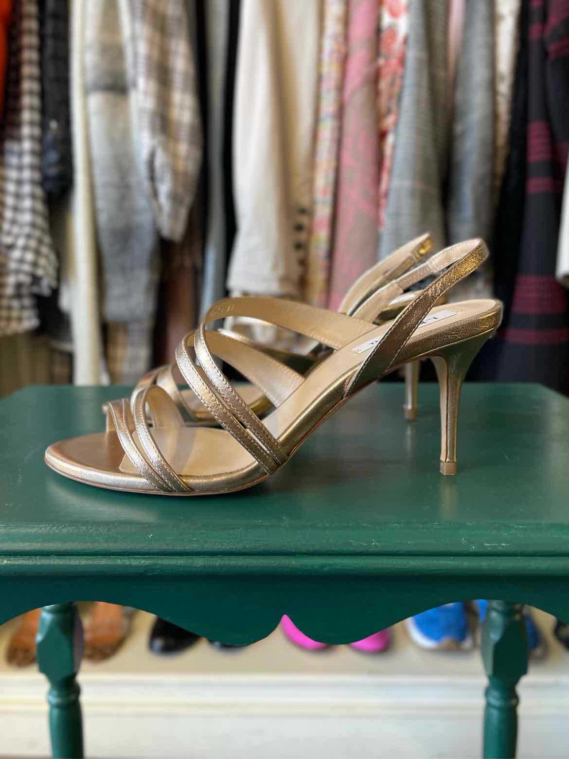 LK Bennett Shoe Size 39 Gold Strappy Heels