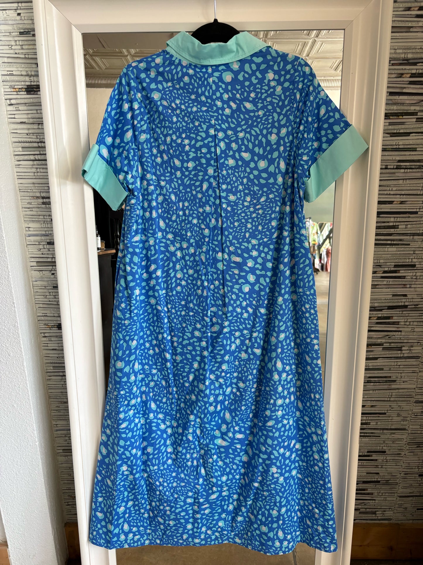 entro Size S Aqua/ Blue Dress