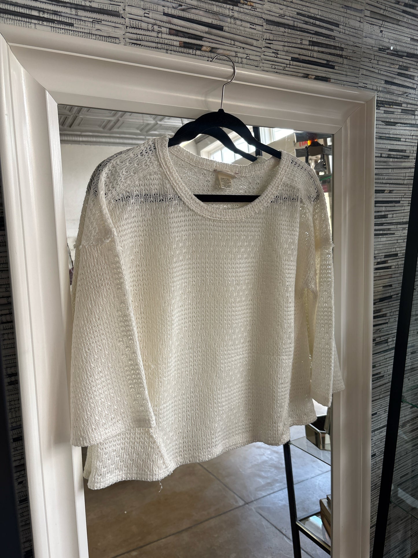 Altar'd State Size S Ivory Knit Sweater