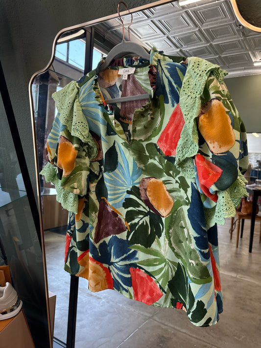 oddi Size M green multi Top