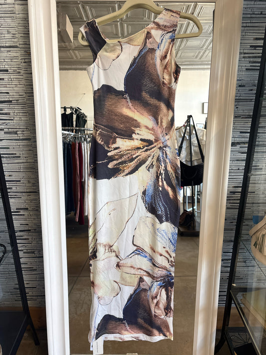 Commense Size XS Cream/multi Flowers Dress