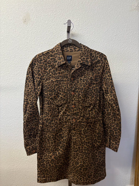 GAP Size S Brown/Black Animal Print Dress