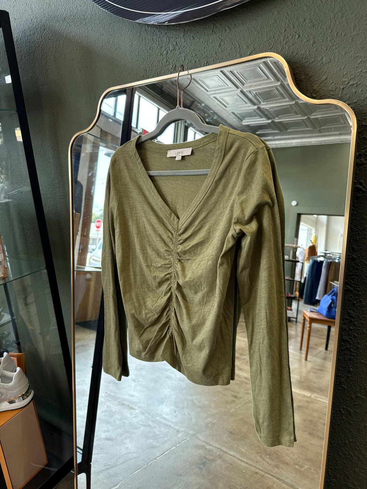 LOFT Size S Green Tee