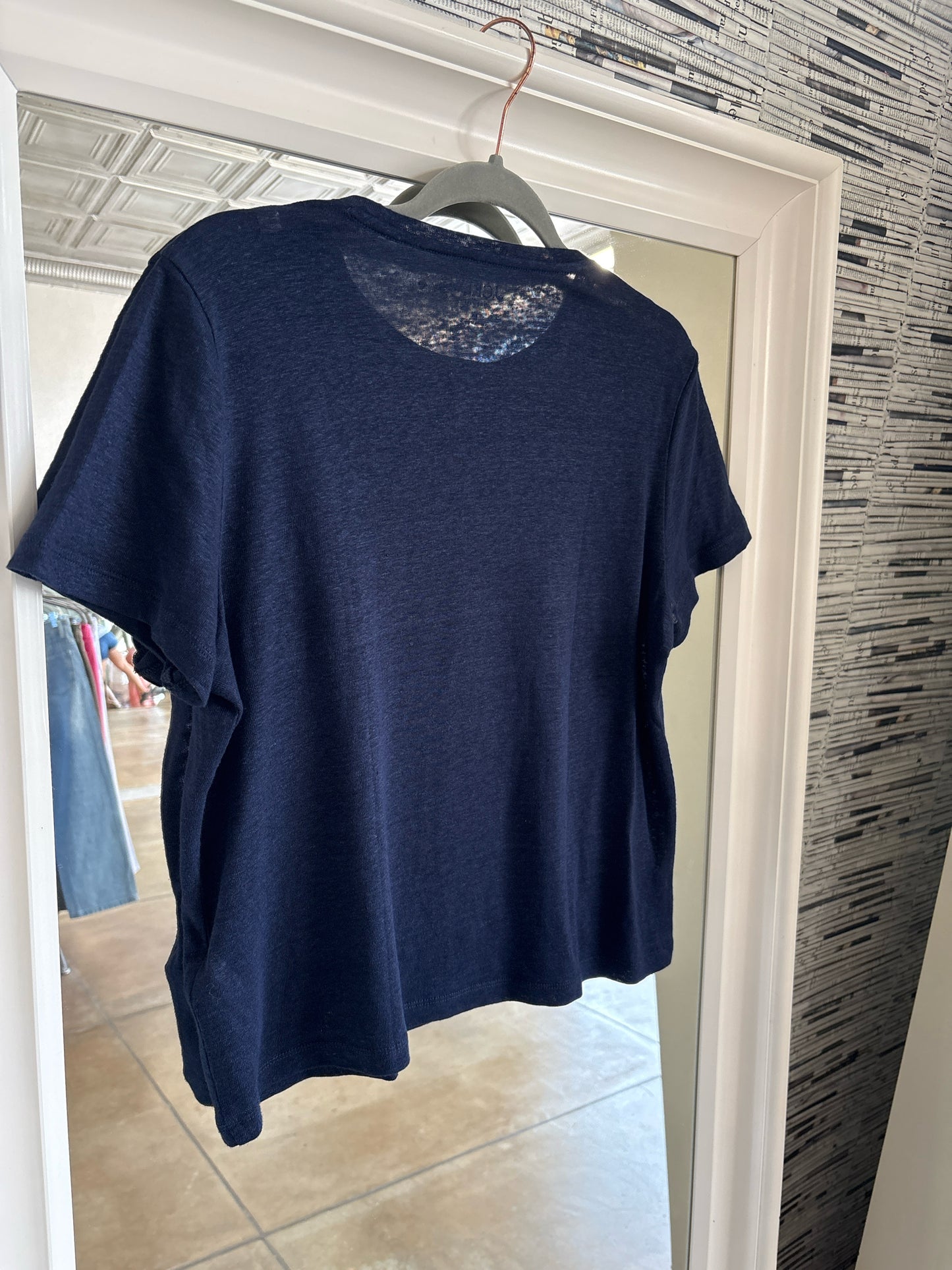 J. CREW Size M Navy Top