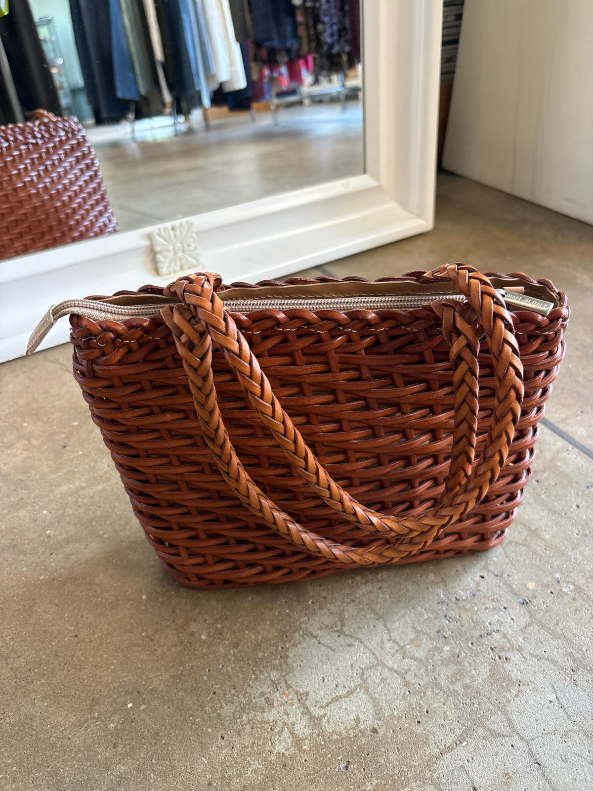 Brown Woven Purse