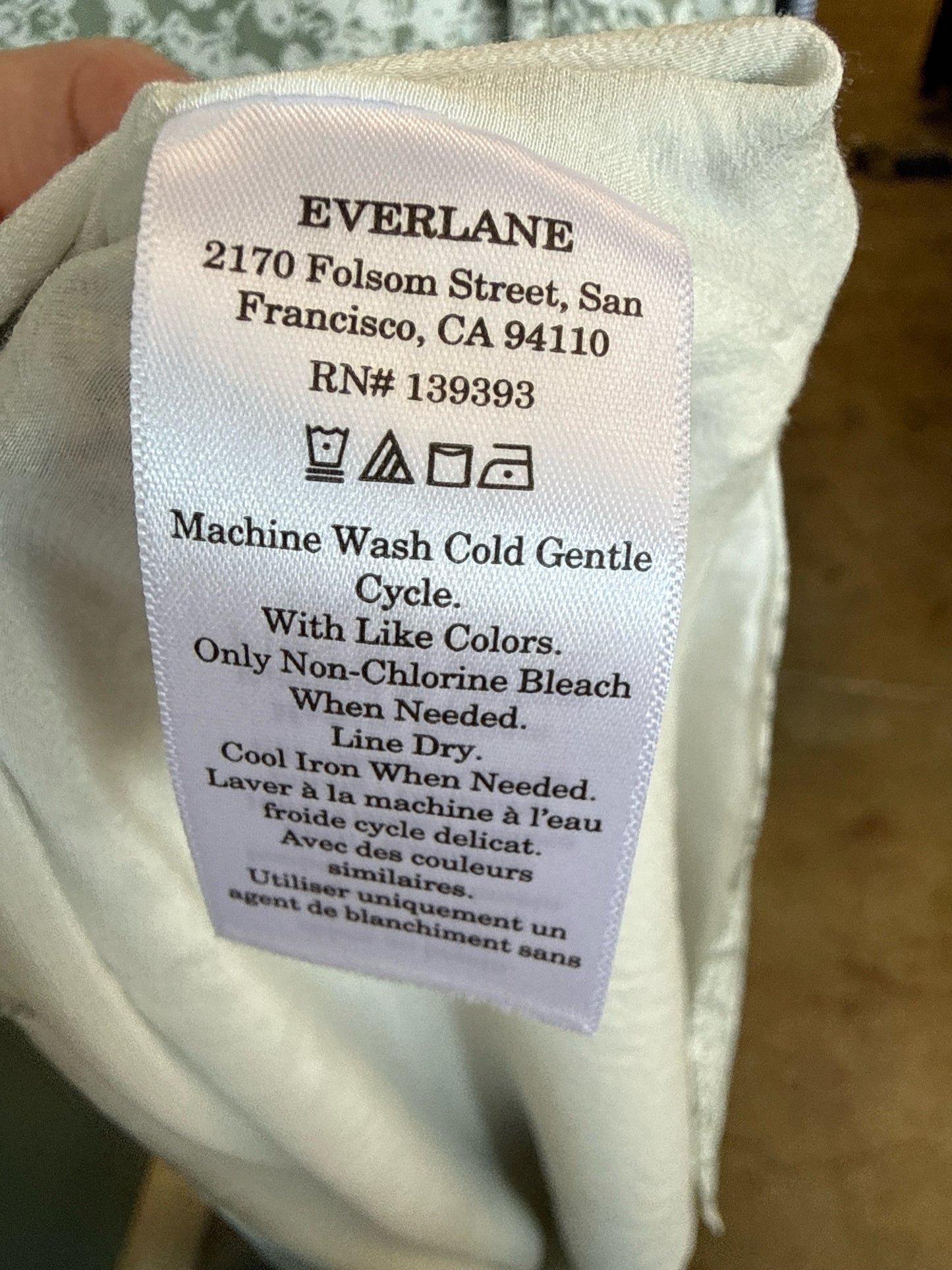 Everlane Size 6 Green/White Dress