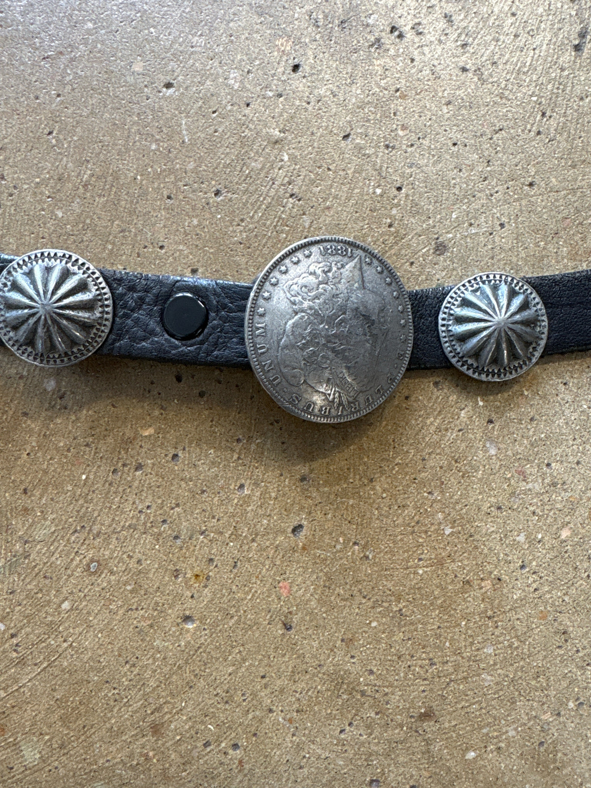 Double Ranch black and silver Belt