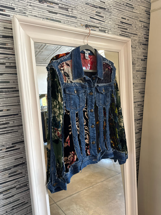John Mark Size L Denim/multi Top