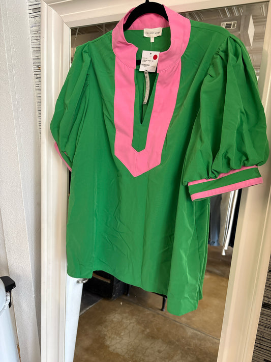 entro Size XL Green/Pink Top