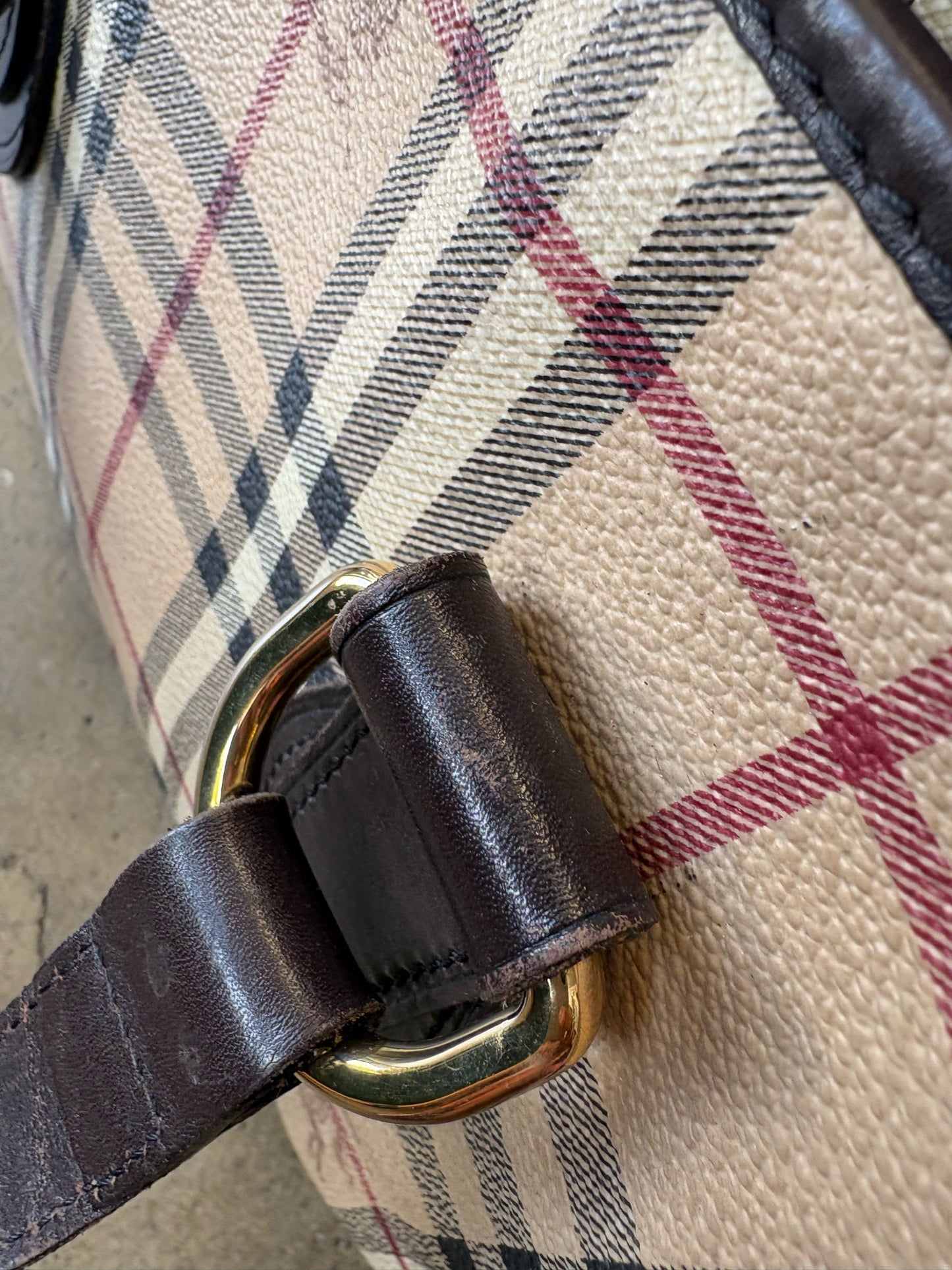 burberry Cream/multi Plaid Bag