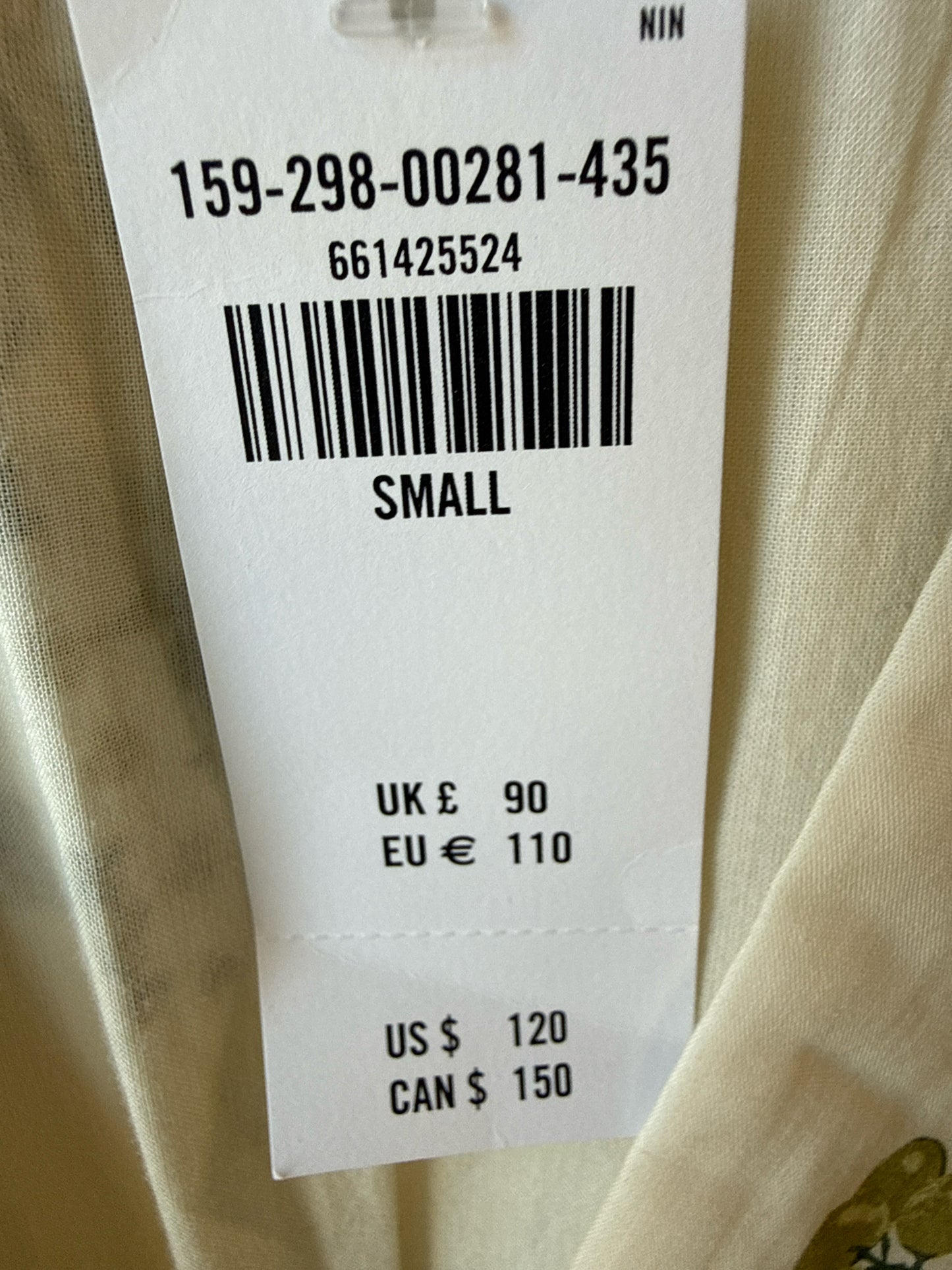 Abercrombie & Fitch Size S white and green Pattern Dress