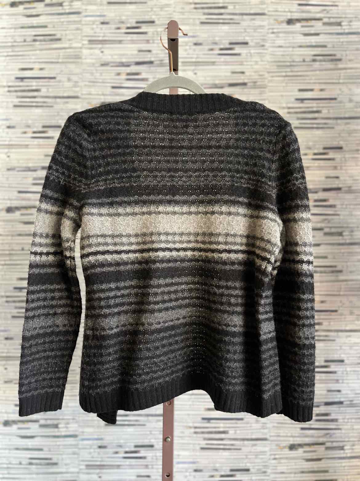 Appleseeds Size PXS Black/Gray Stripe Cardigan