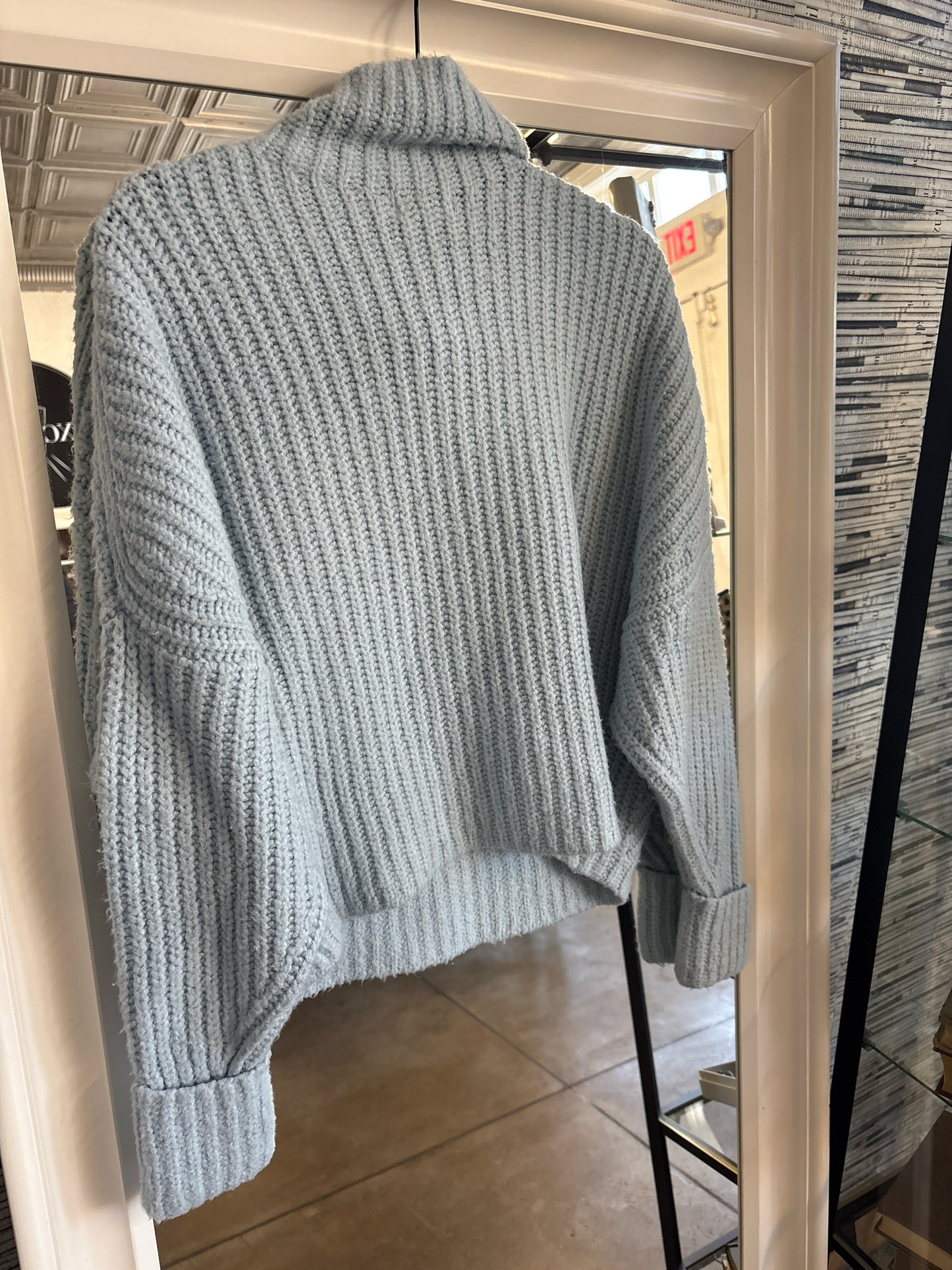 Maeve Size XS Light Blue Turtleneck Sweater