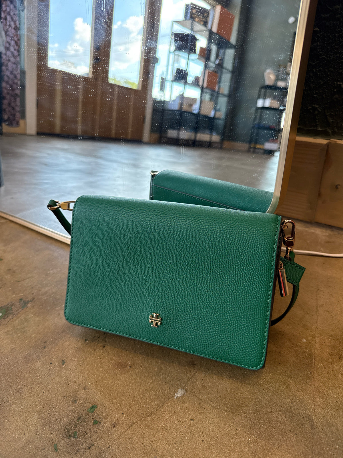 Tory Burch Green Purse