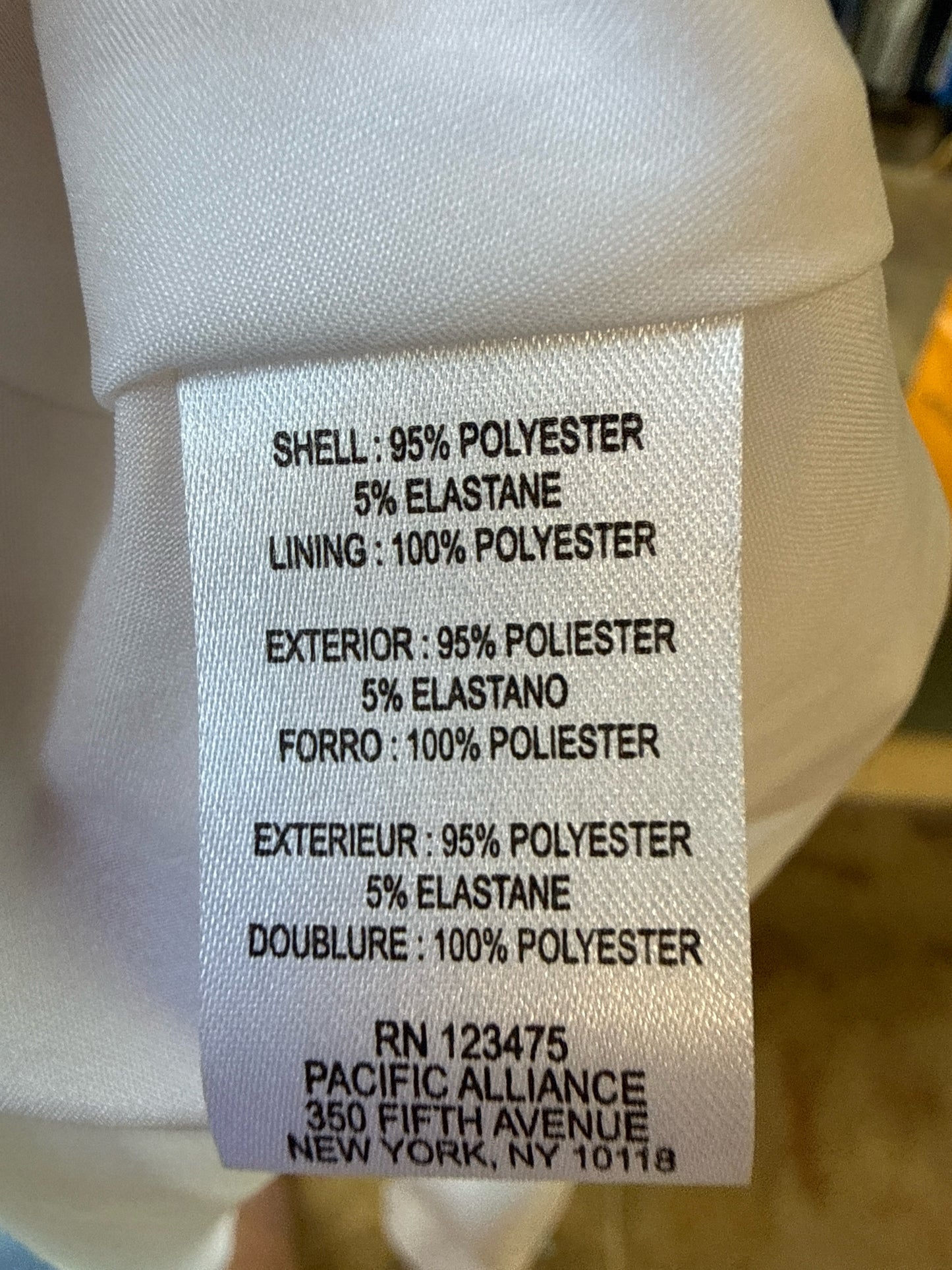 TAHARI Size 8 White/Blue/Yellow Dress