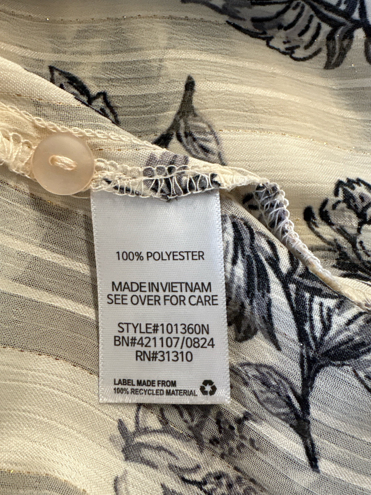 IN Size M Print Top