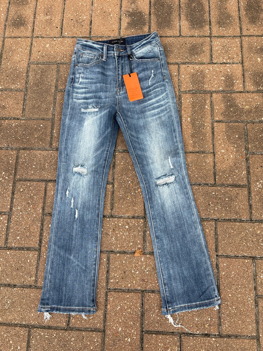Risen Med. Wash distressed Jeans