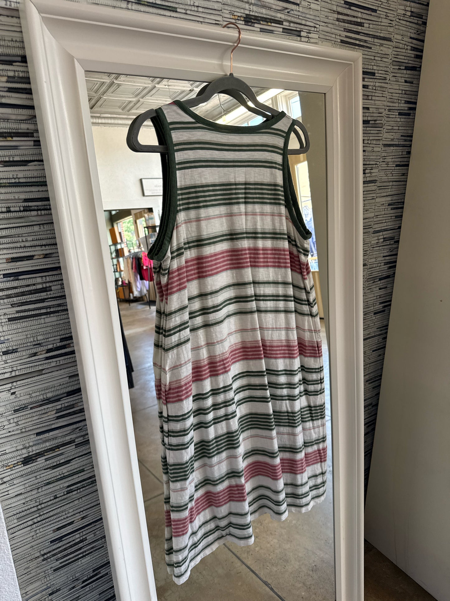 J Jill Size L Green/Pink Dress