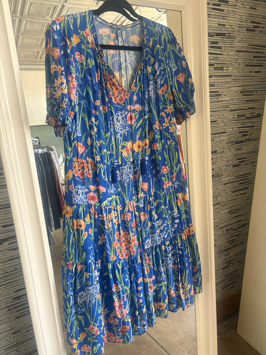 j mclaughlin Size S blue + multi Floral Dress